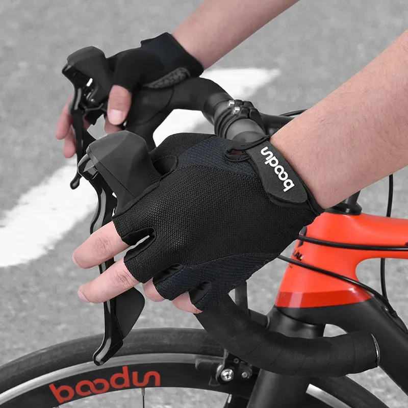 1411spandex breatheable shock absorb cycling gloves with half finger racing gloves