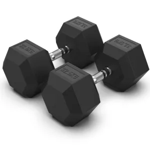 32.5KG Rubber Hex Dumbbell Pair