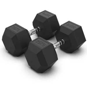 35KG Rubber Hex Dumbbell Pair (Limited Stock)