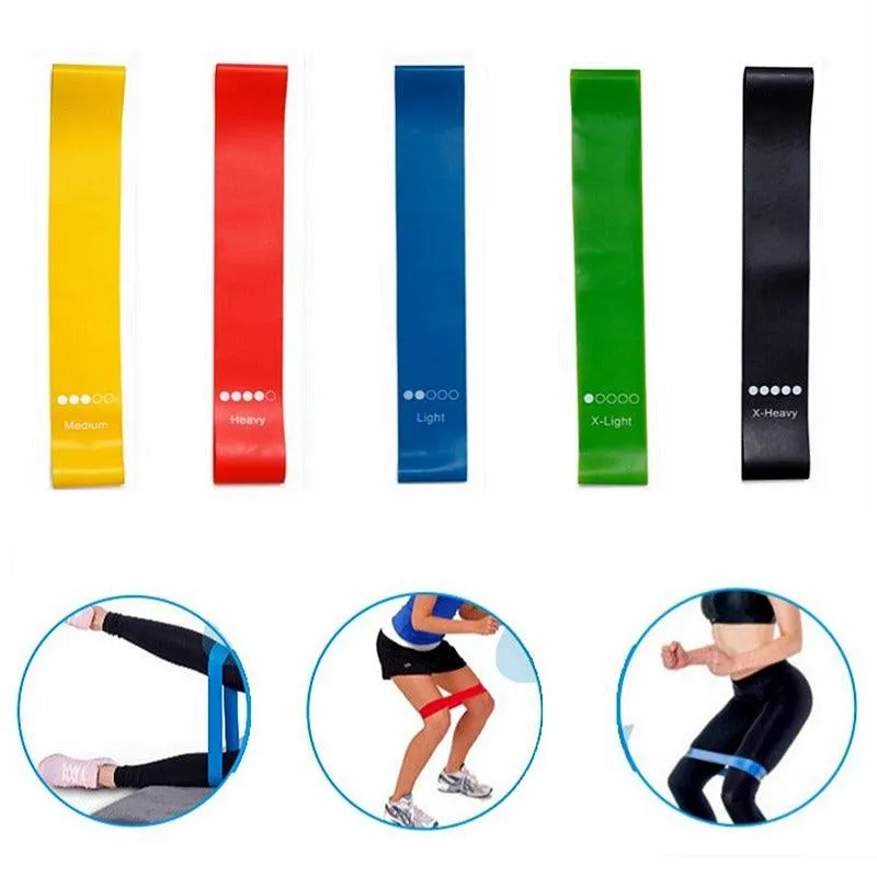 5pcs/set Yoga Resistance Rubber Bands Expander Belt Fitness