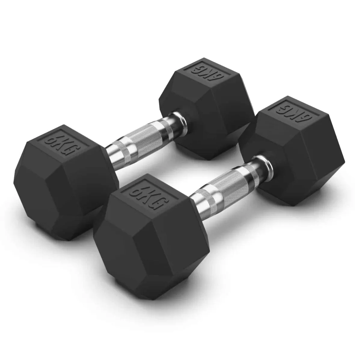 6KG Rubber Hex Dumbbell Pair (Limited Stock)