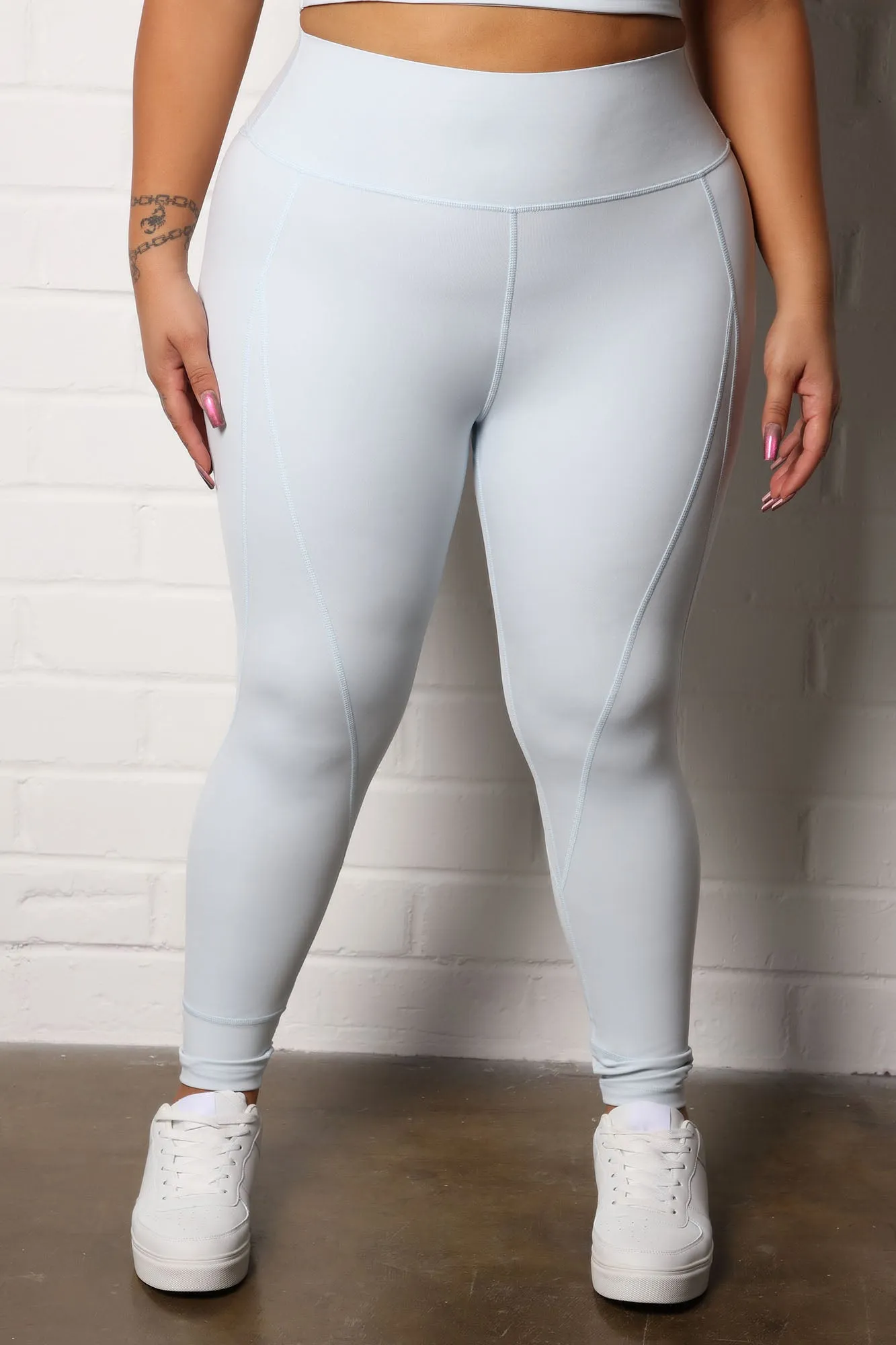 A Winner Active Compression Legging - Ice Blue