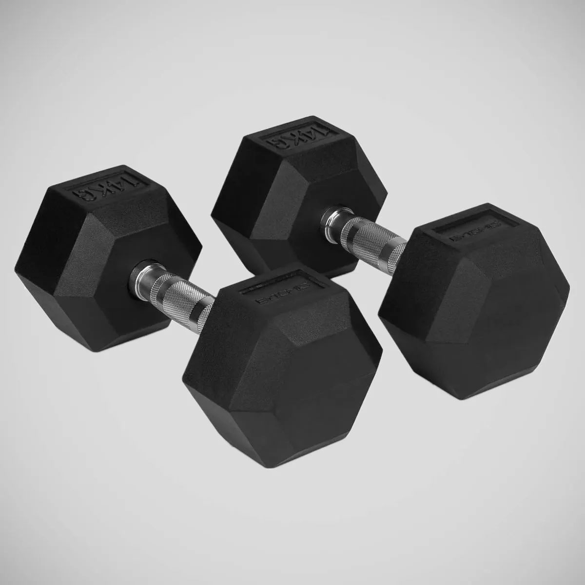 Bytomic Rubber 14kg Hexagon Dumbbell Set