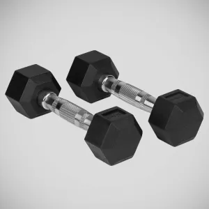 Bytomic Rubber 4kg Hexagon Dumbbell Set Black