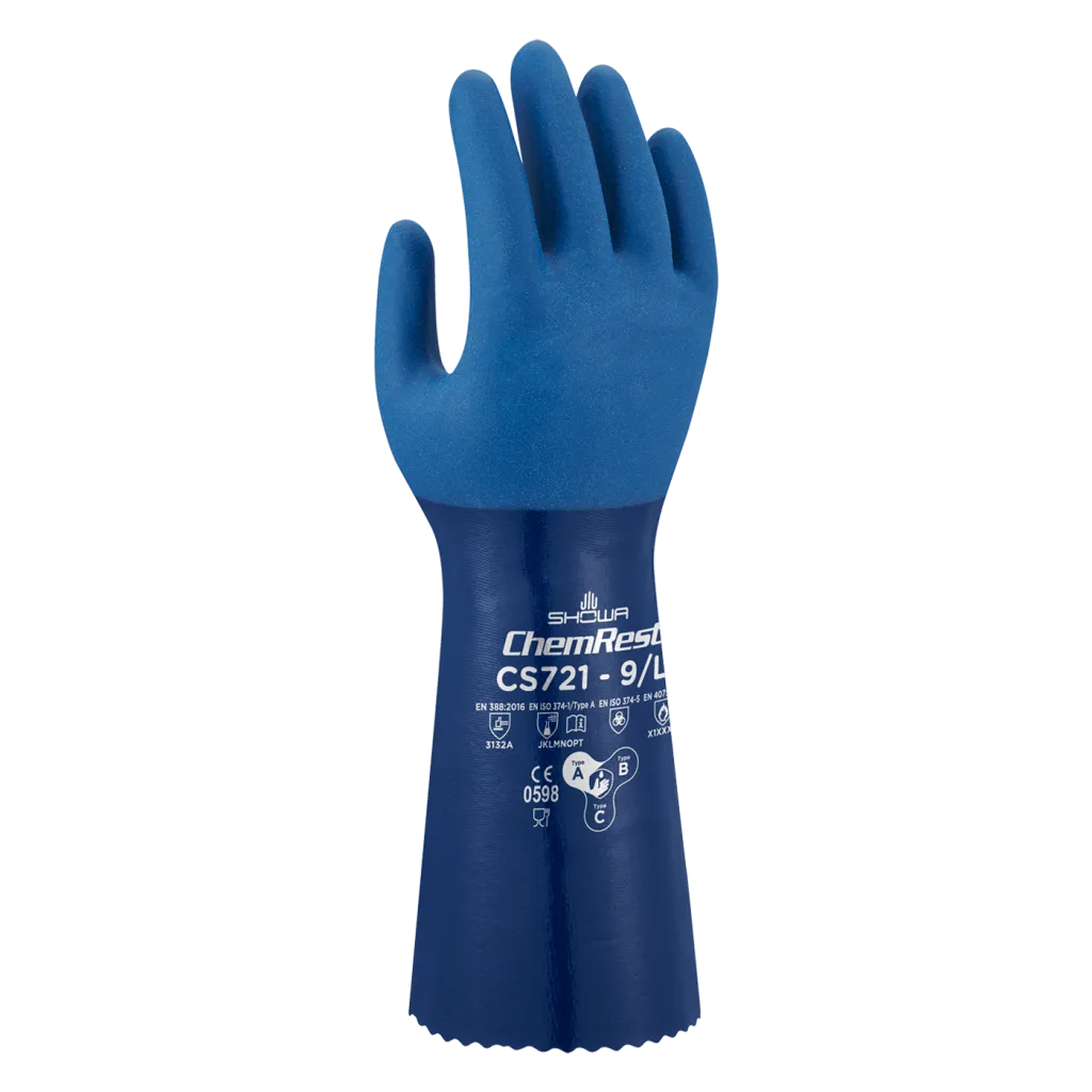 Chemical Resistant Gloves - SHOWA Nitrile Polyester Gloves - CS721