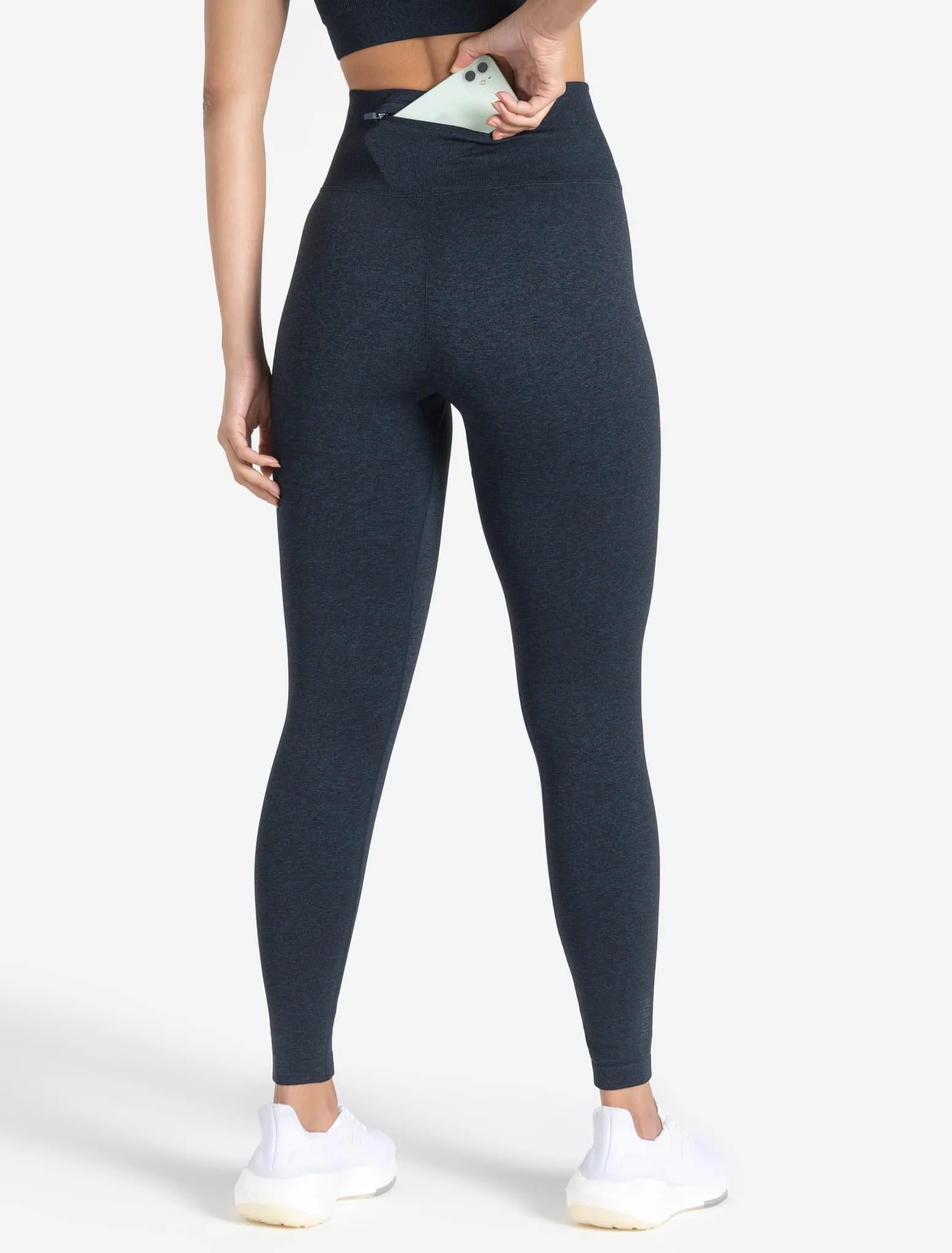 Core Seamless Pocket Leggings - Navy Marl