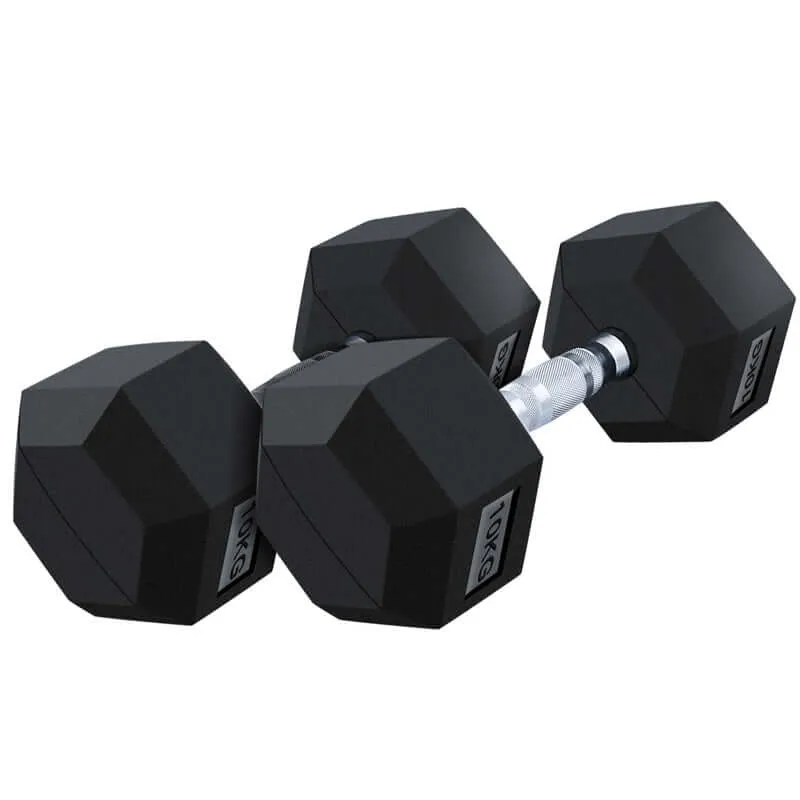 Dumbbells Set 2X 10kg hex weights