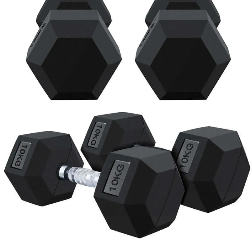 Dumbbells Set 2X 10kg hex weights