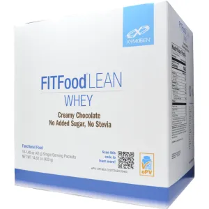 FIT Food Lean Whey: Creamy Chocolate (No Added Sugar, No Stevia) 10 Servings by Xymogen