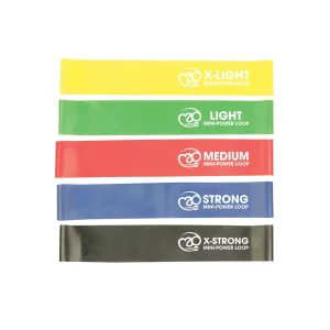 Fitness-Mad | Unisex Mini Power Loop Resistance Bands - Set of 5