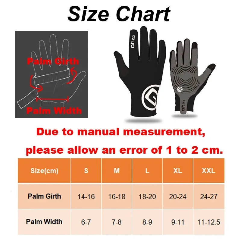 GIYO Cycling Gloves Full Fingers Bicycle MTB Road Gel Sports Bike Gloves Riding Racing Gloves Women Men Bicycle Gloves