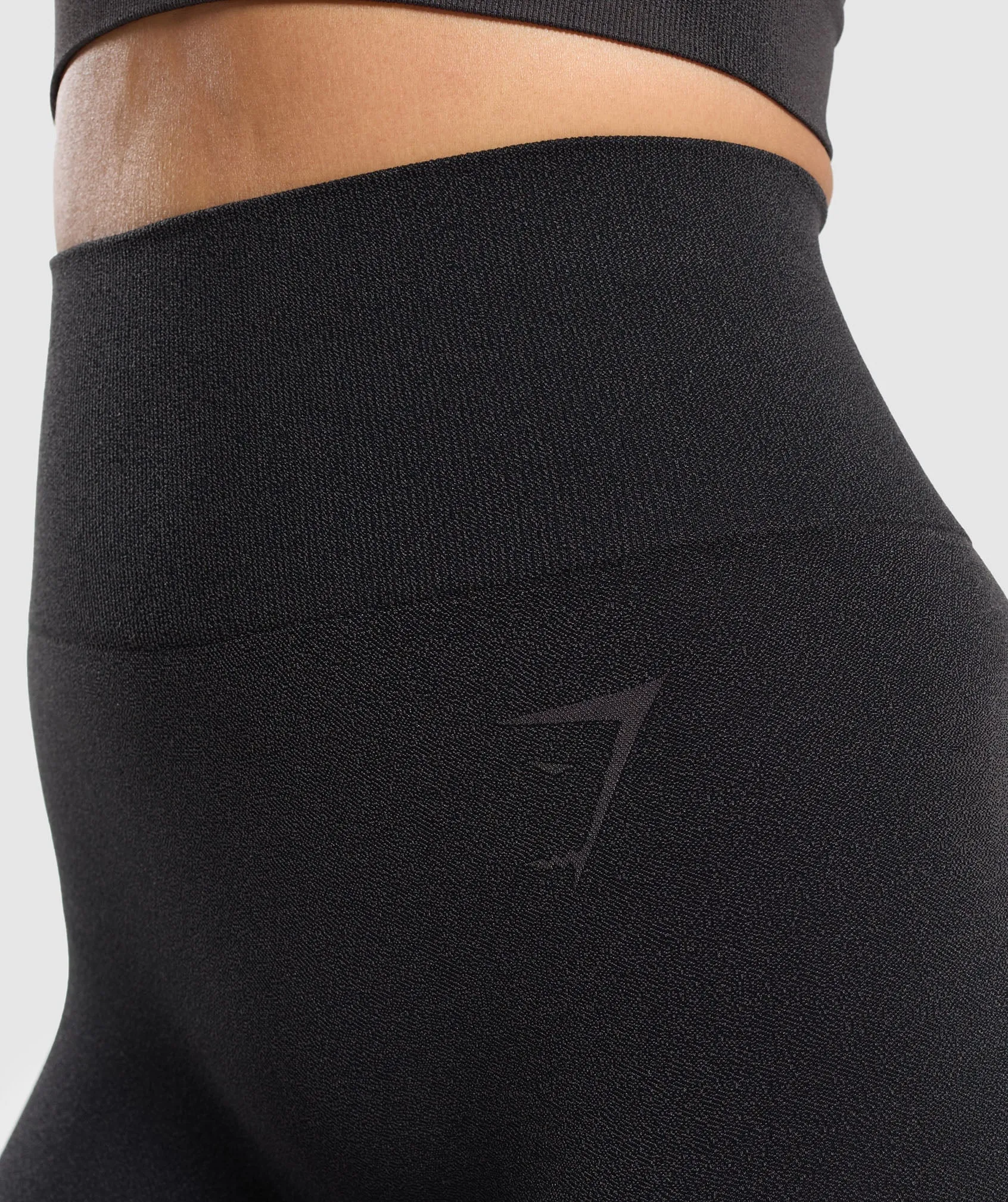 Gymshark Blur Seamless Flared Leggings - Black/Asphalt Grey