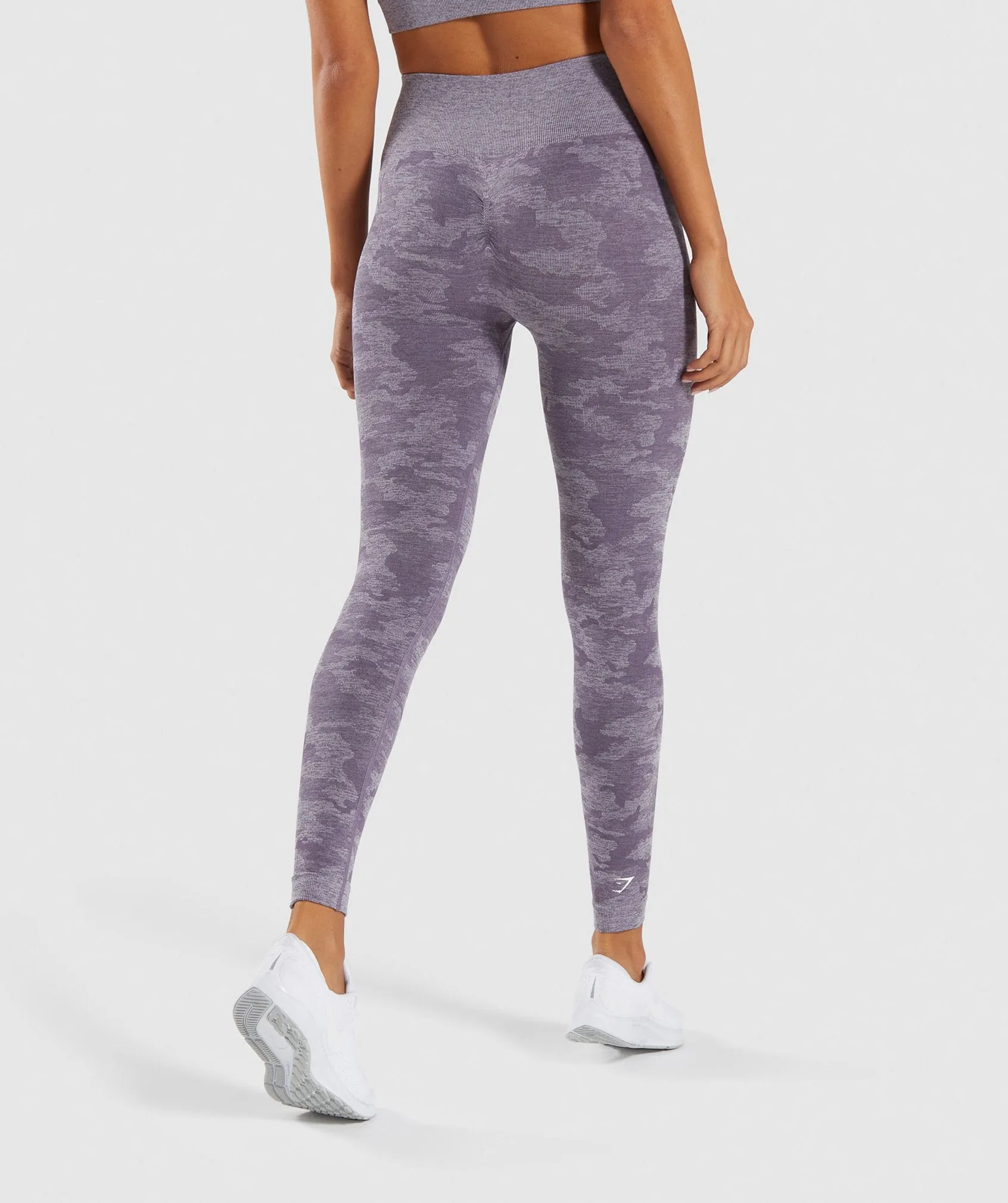 Gymshark Camo Seamless Leggings - Lavender Grey