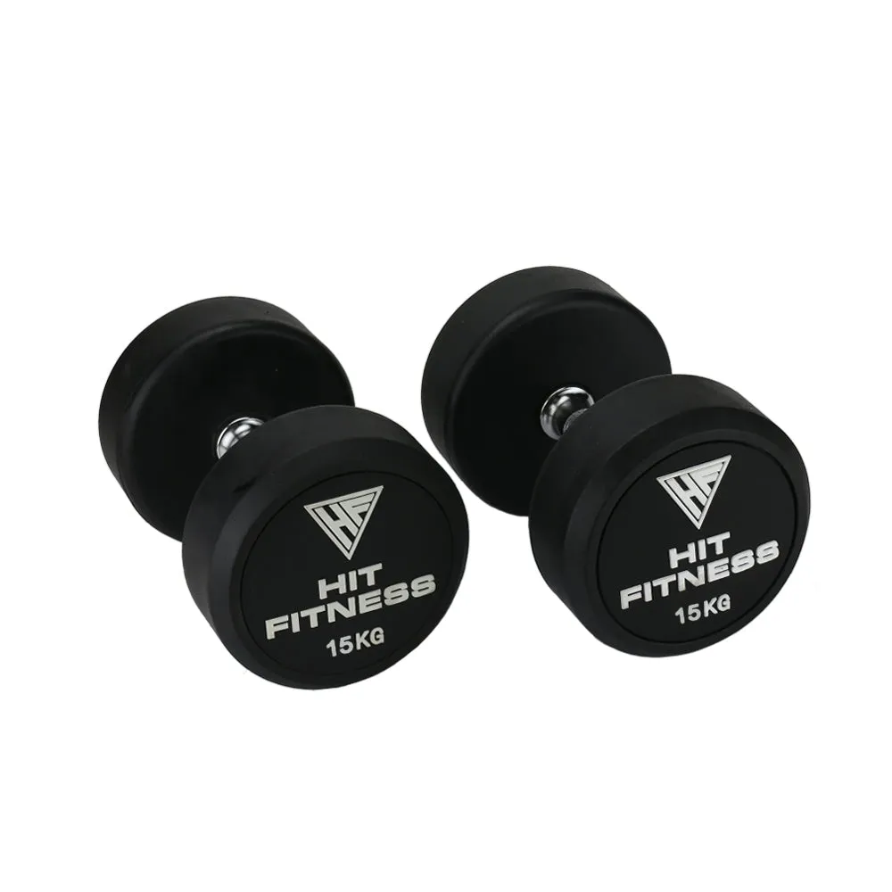 Hit Fitness Round Rubber Dumbbells | 15kg