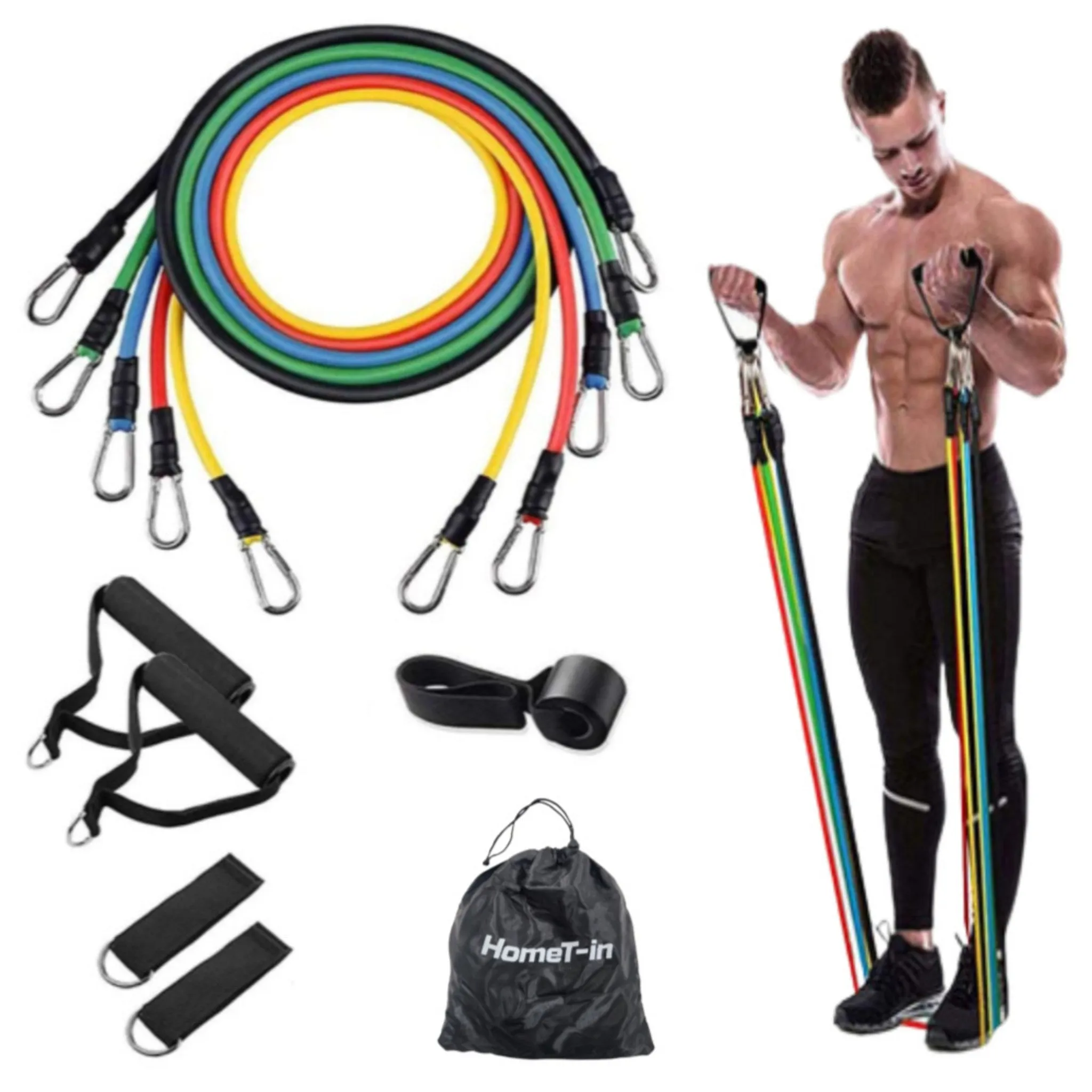 Home Workout Multi Tubing Band Set - Resistance Bands for Strength Training - 🏆 #82 - Sports/Outdoor - Best of December