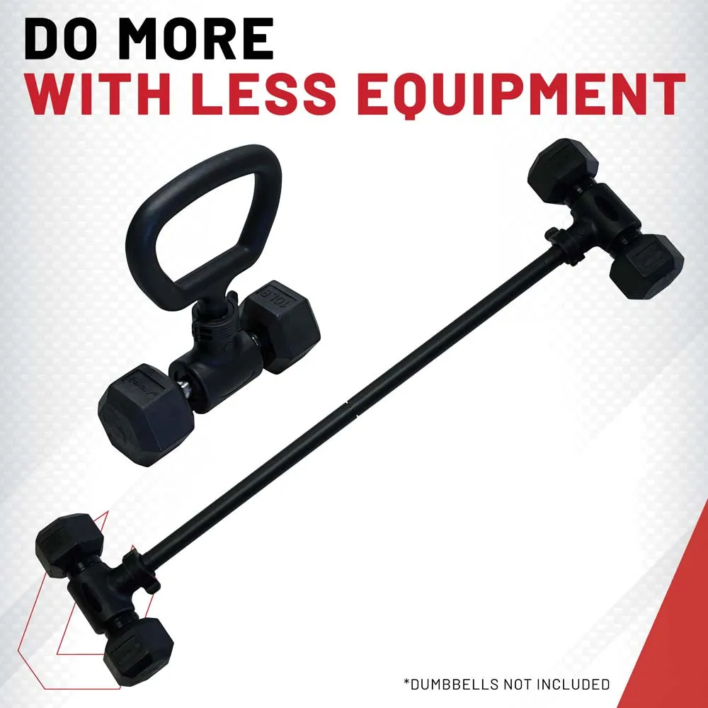 Lifeline Fitness Dumbbell Converter Set – Transform Dumbbells into Barbell & Kettlebell with Resistance Training Features