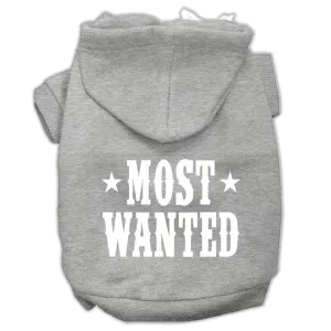 Most Wanted Screen Print Pet Hoodies Grey Size Xl (16)