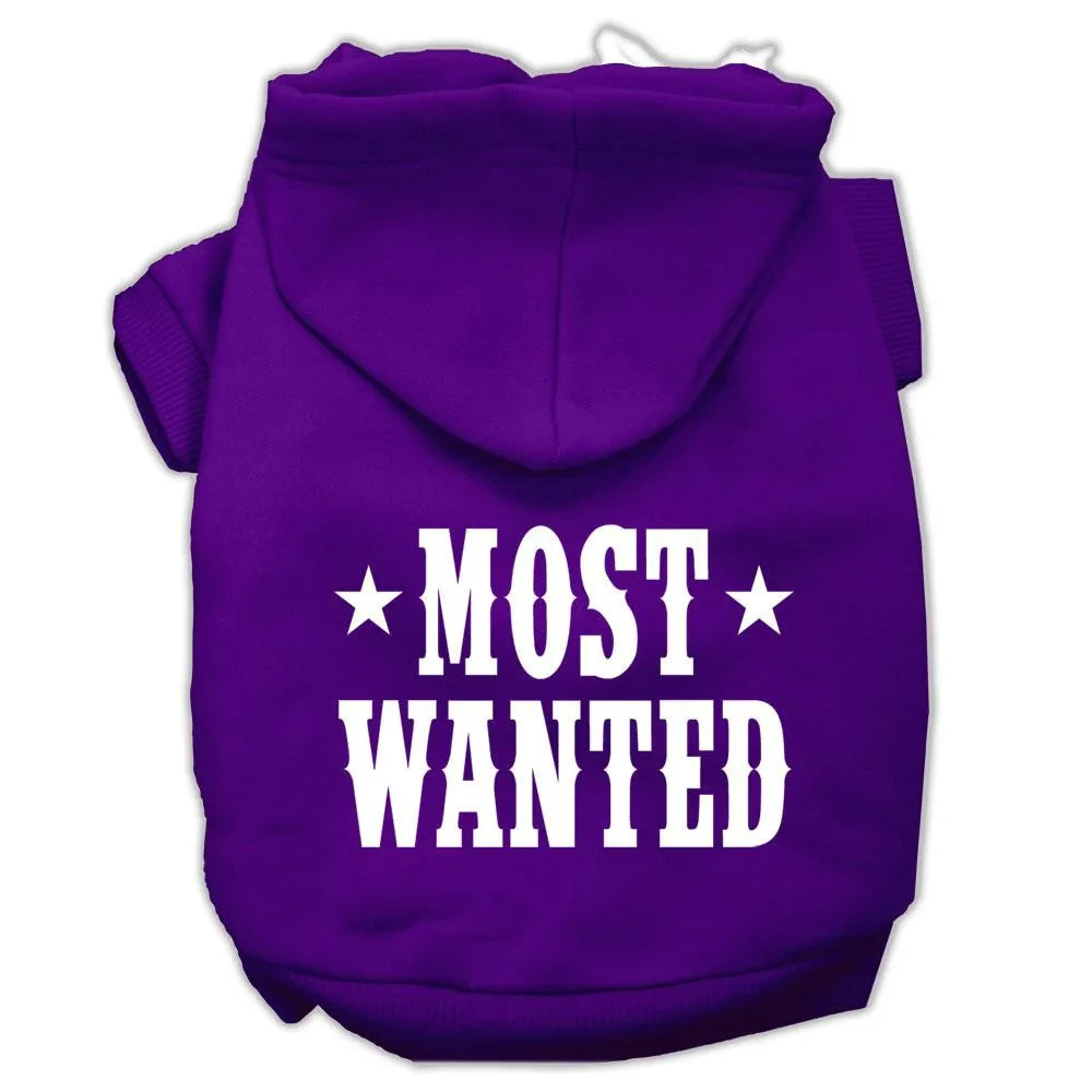 Most Wanted Screen Print Pet Hoodies Purple Size XXXL (20)