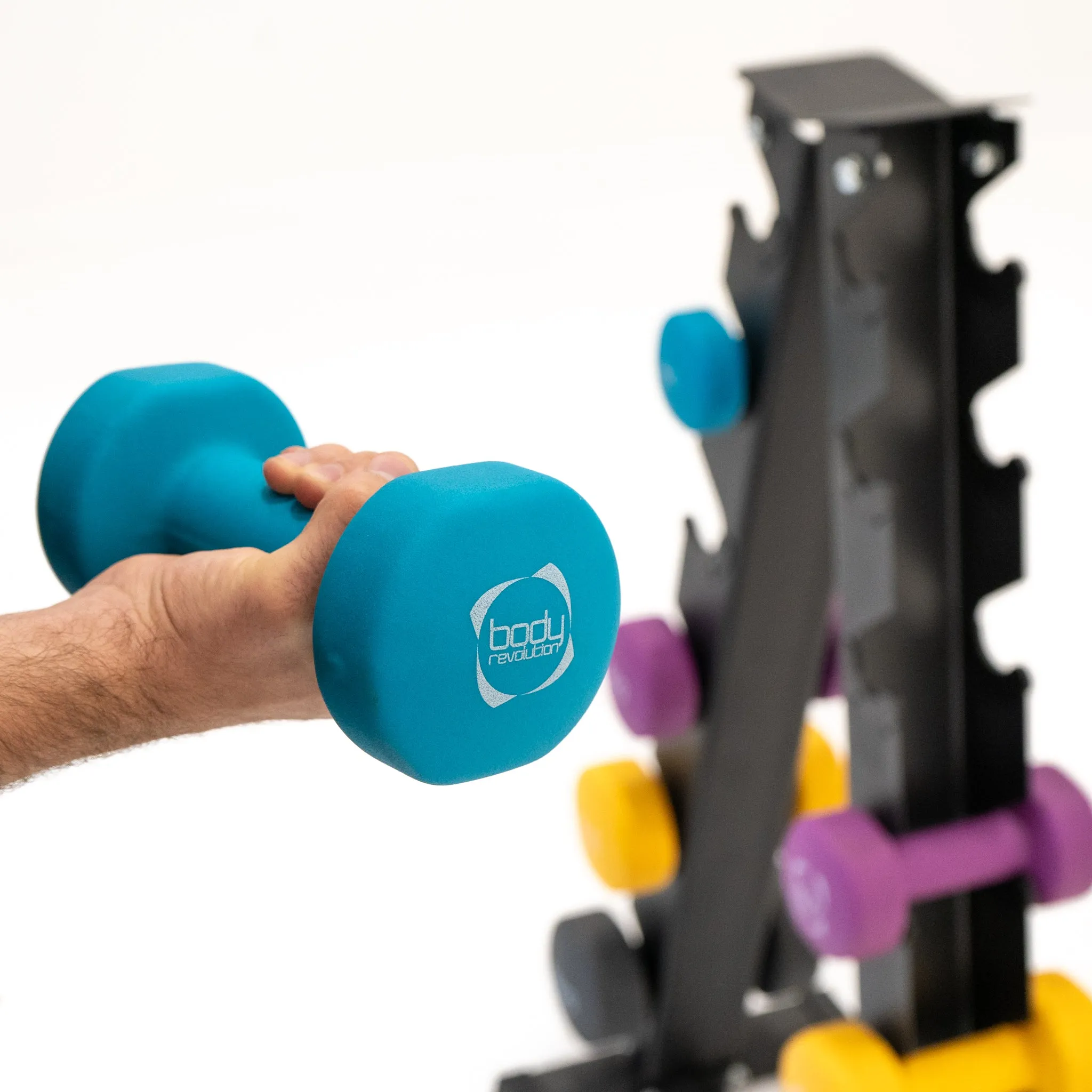 Neoprene Dumbbells Set with Rack