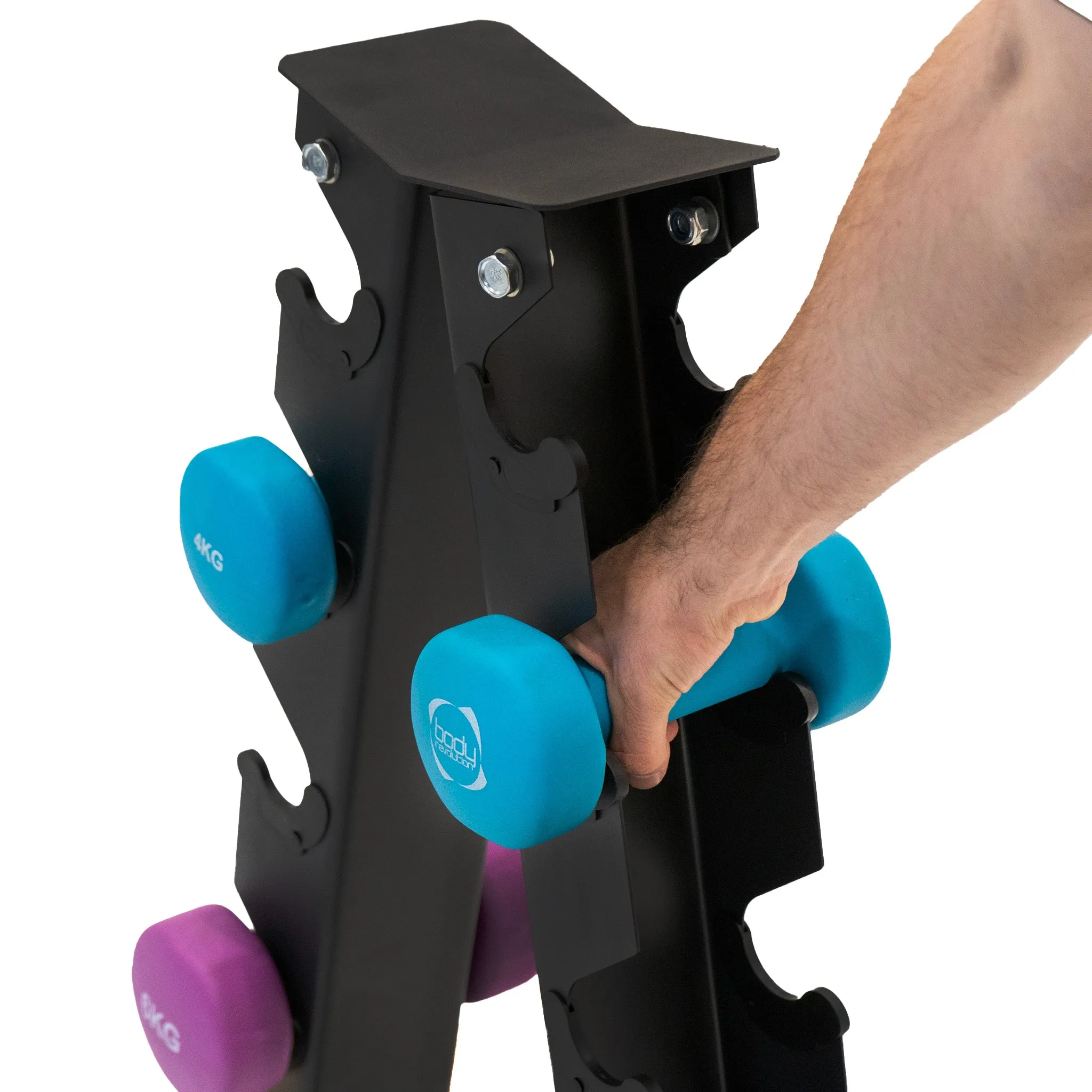 Neoprene Dumbbells Set with Rack