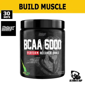 Nutrex Research BCAA Powder 6000, 2:1:1 L-Leucine: L-Isoleucine: L-Valine Ratio, Boost Performance & Recovery