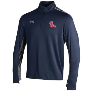 Ole Miss Rebels Under Armour Navy Doomsday 1/4 Zip ColdGear Loose Pullover