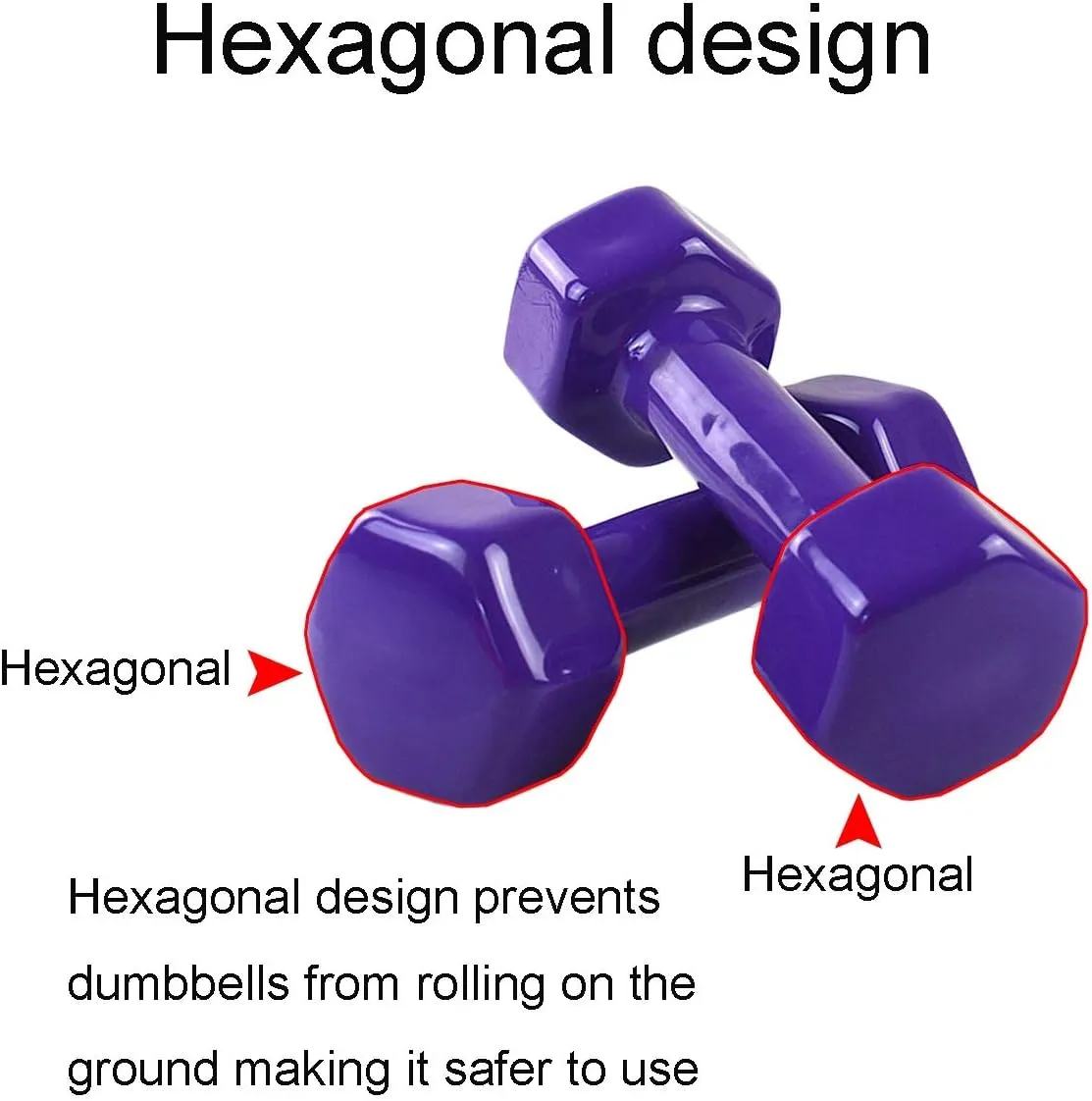 Pair Of 3Kg Vinyl Dumbbells