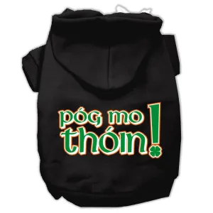 Pog Mo Thoin Screen Print Pet Hoodies Black Size Sm (10)