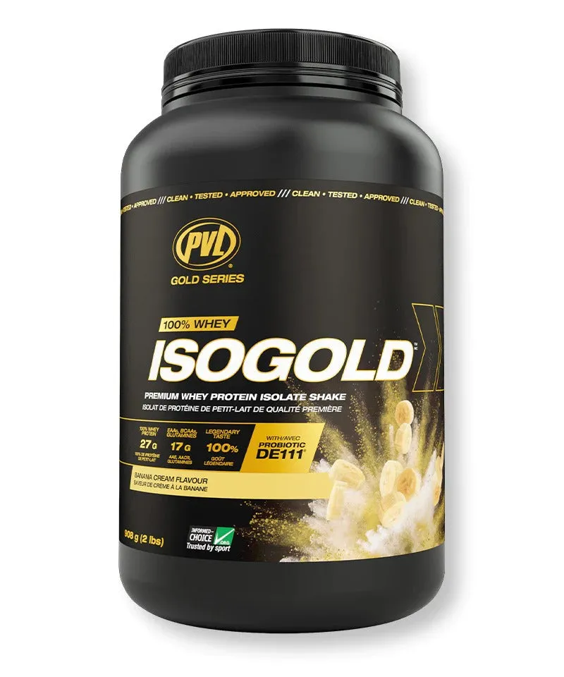 PVL Gold Series Iso Gold, 100% Whey Protein Isolate & Hydrolysate, Muscle Growth Support, Muscle Recovery, 2-5lbs