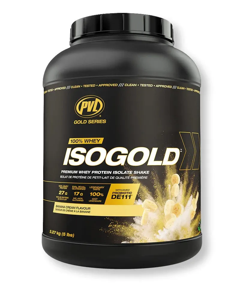 PVL Gold Series Iso Gold, 100% Whey Protein Isolate & Hydrolysate, Muscle Growth Support, Muscle Recovery, 2-5lbs