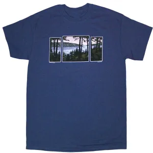 River Triptych Adult Indigo T-shirt