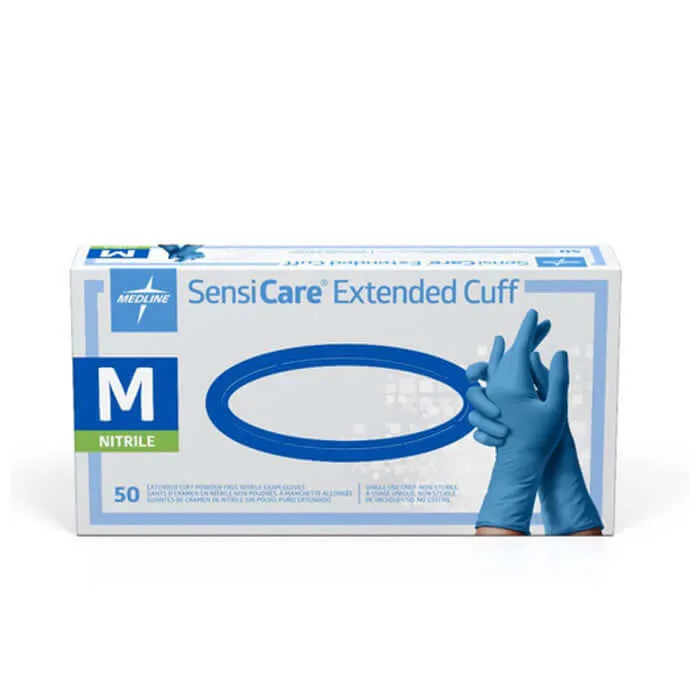 SensiCare Extended Cuff Nitrile Exam Gloves