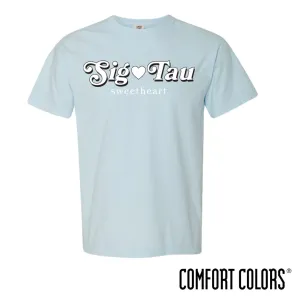 Sig Tau Comfort Colors Retro Sweetheart Tee