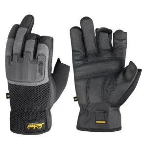 Snickers 9586 Pow Open Gloves Black/Rock Grey