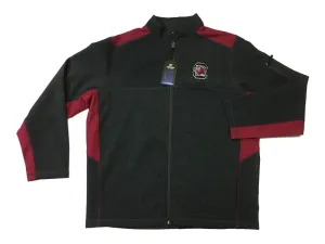 South Carolina Gamecocks Colosseum Gray Full Zip Performance Collared Jacket (L)