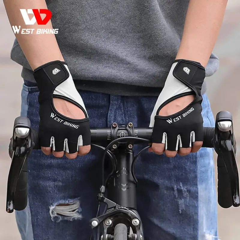 Summer Half Finger Cycling Gloves Breathable Anti Slip Sport Bicycle Gloves Women Men MTB Road Bike Fitness Gloves