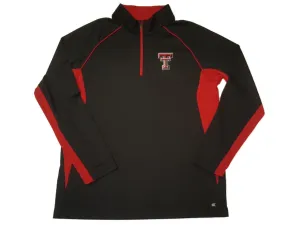 Texas Tech Red Raiders Colosseum Black Red 1/4 Zip Performance LS Pullover (L)