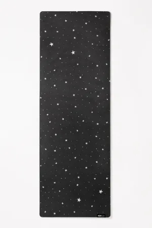 Vegan Suede Yoga Mat - Black Starry