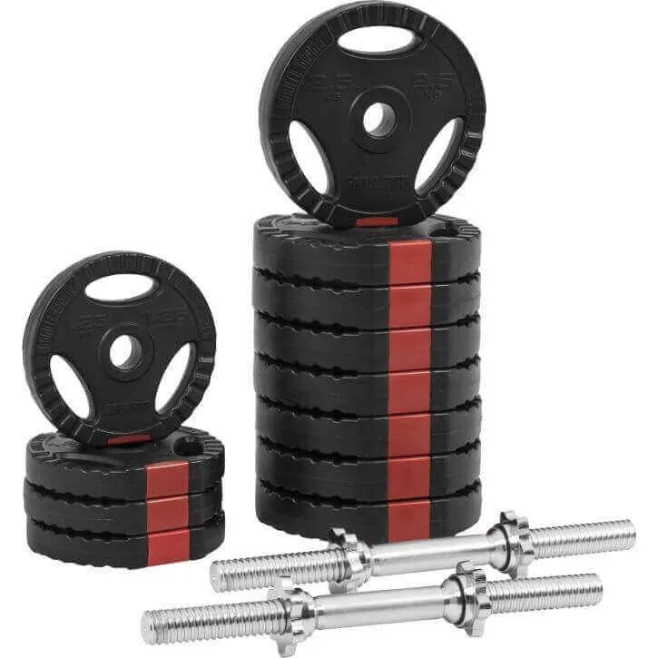 Vinyl Tri-Grip Dumbbell Set 30KG