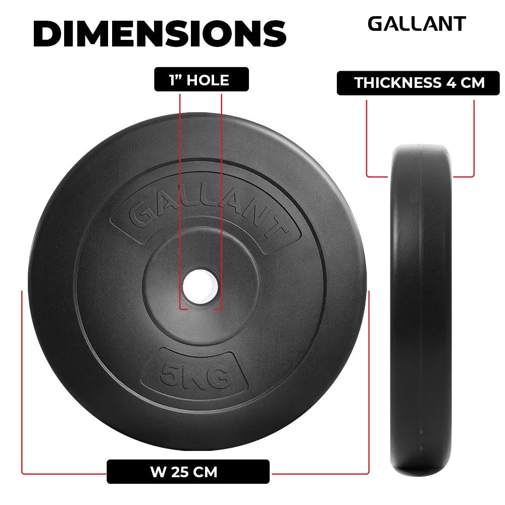 Weight Plates 5KG Standard 1 Inch Vinyl Discus 20KG Set