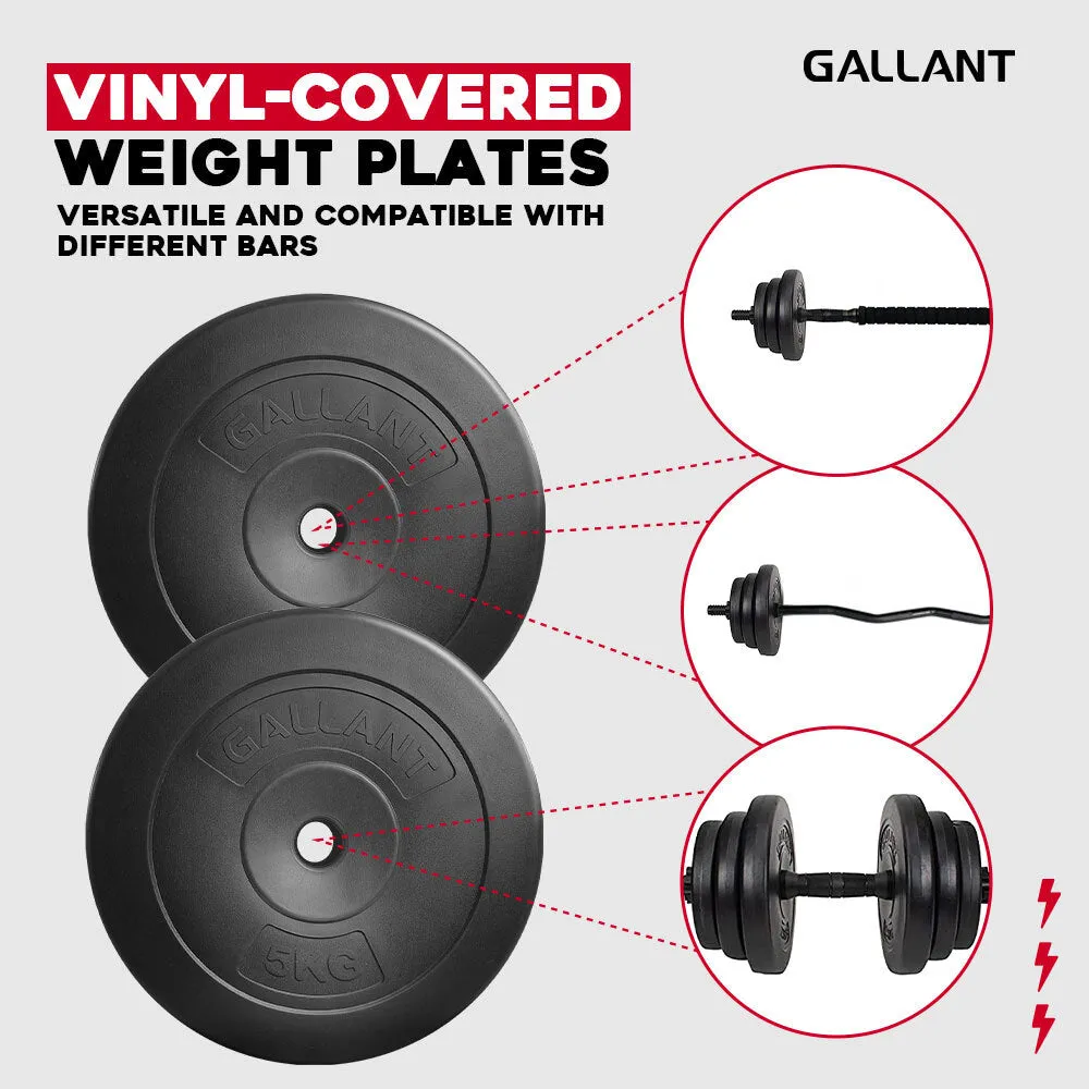 Weight Plates 5KG Standard 1 Inch Vinyl Discus 20KG Set