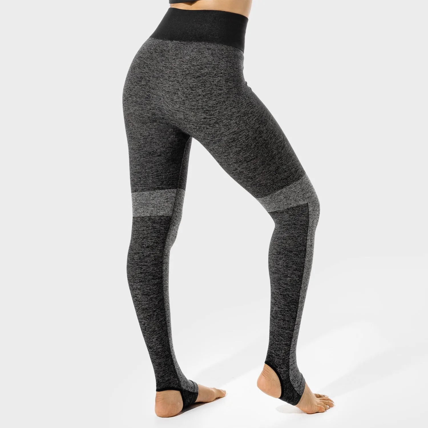 Women's Fitness - Seamless Leggings - Black Marl