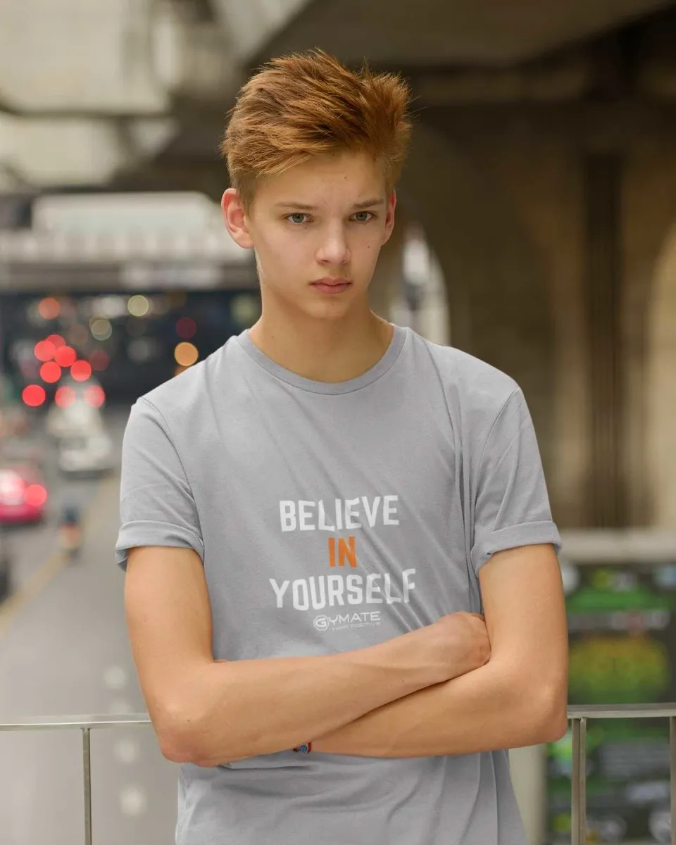 Youth/Kids Slogan T shirts 'Believe in Yourself'